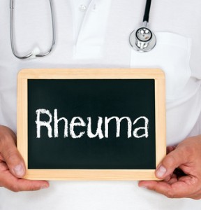 Tafel mit Beschriftung Rheuma