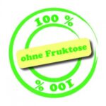 ein grüner Button, auf dem in grüner Farbe 100% ohne Fruktose steht. Darmsanierung im Kreis Offenbach